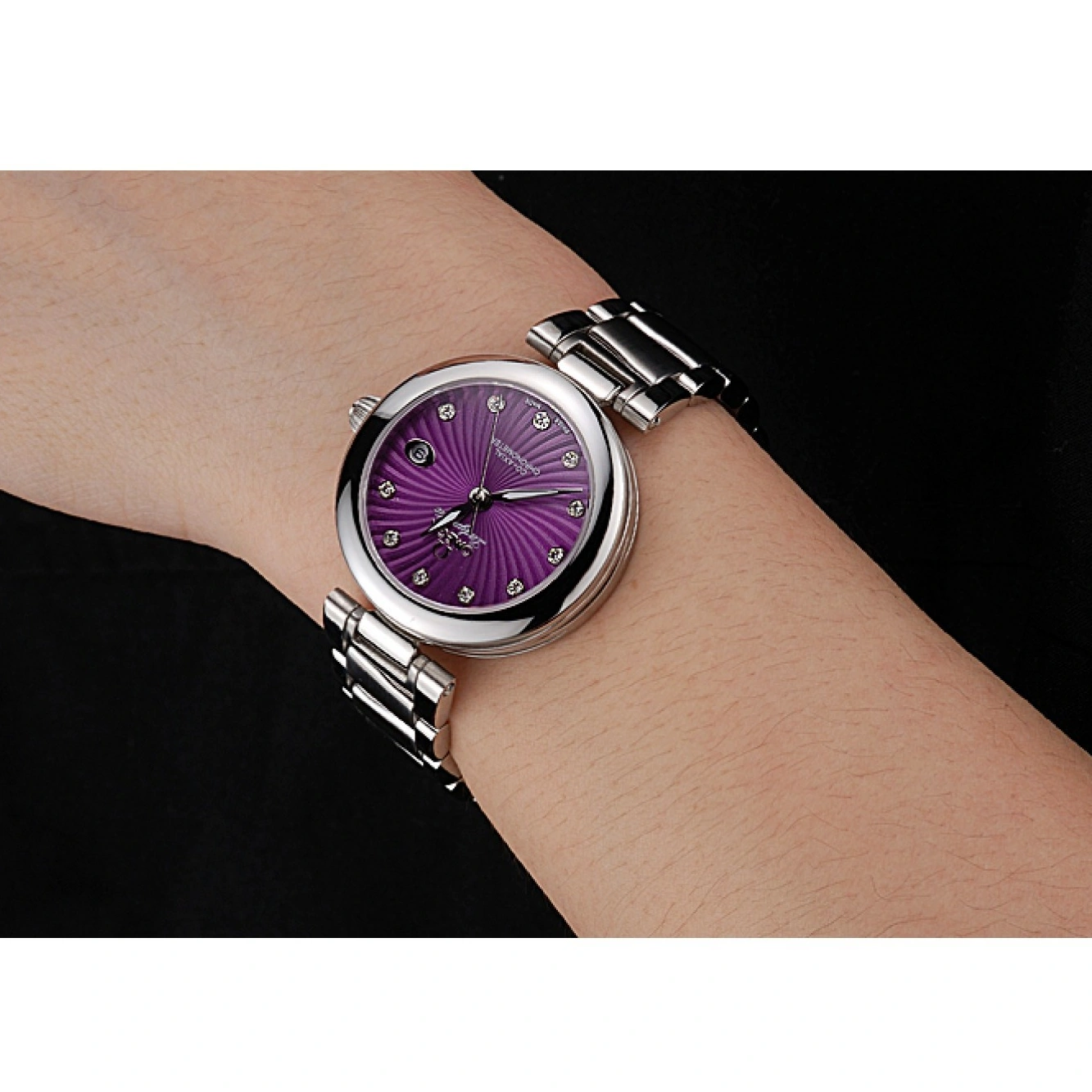 1015 Omega Ladymatic Purple Dial Stainless Steel Bracelet 622459